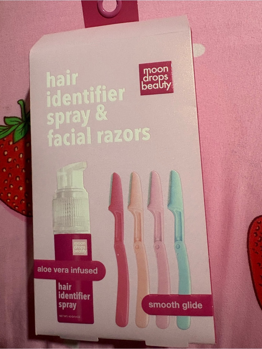Pink Hair Identifier Spray & Facial Razors